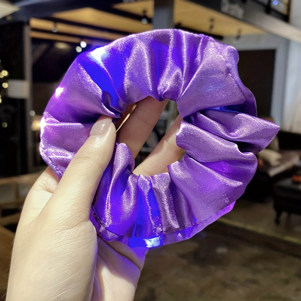 Wholesale LED Luminous Christmas Shiny Color Headband Hair Rope